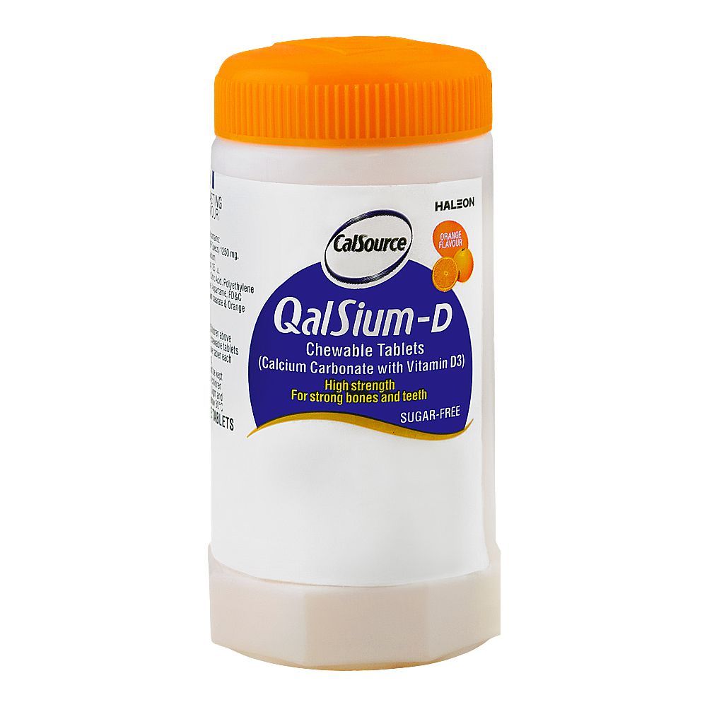 Haleon Qalsium-D Tablet, Calcium Carbonate With Vitamin D3, Orange, 40-Pack