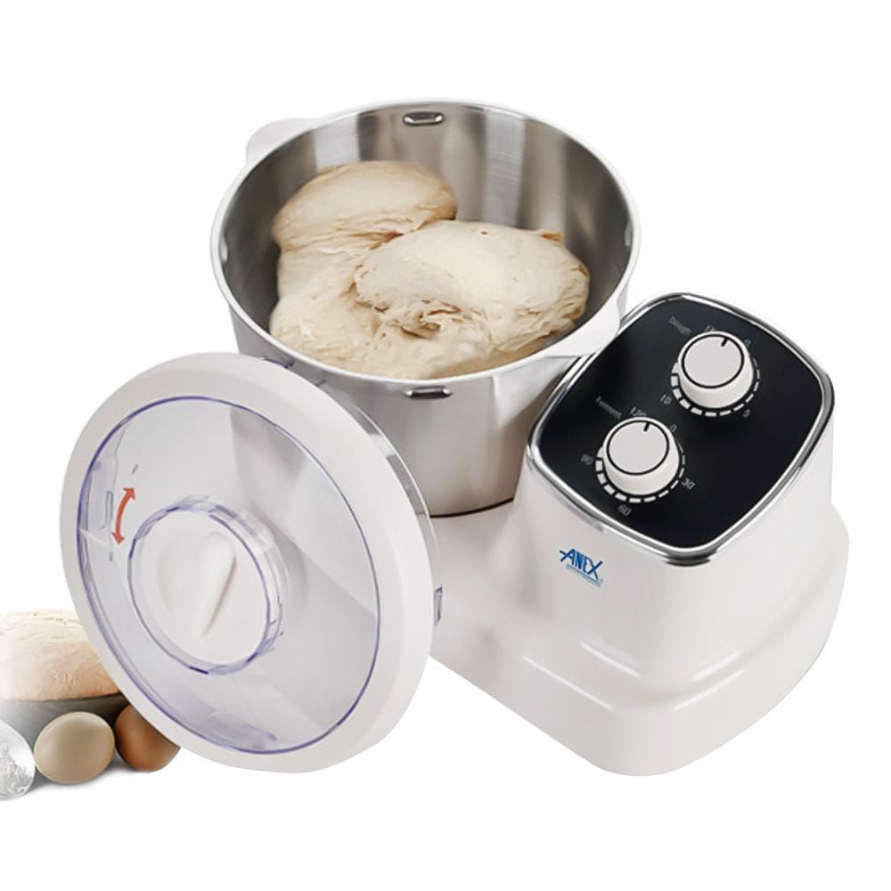 Anex Deluxe Dough Maker, 500W, 5 Liter Capacity, White, AG-2127