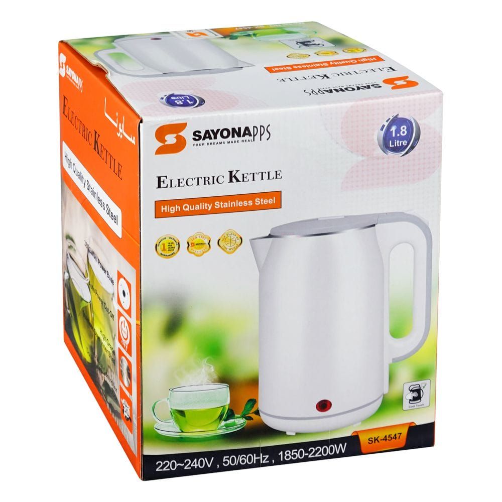 Sayona Electric Kettle, 1850-2200W, 1.8 Liter, SK-4547