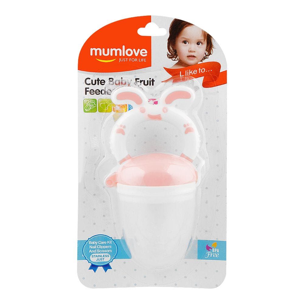Mum Love Cute Baby Fruit Feeder Bottle, BPA Free, Pink, P6103