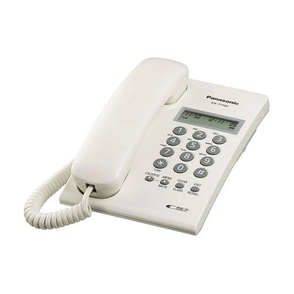 Panasonic Corded Landline Telephone, White, KX-TSC73X