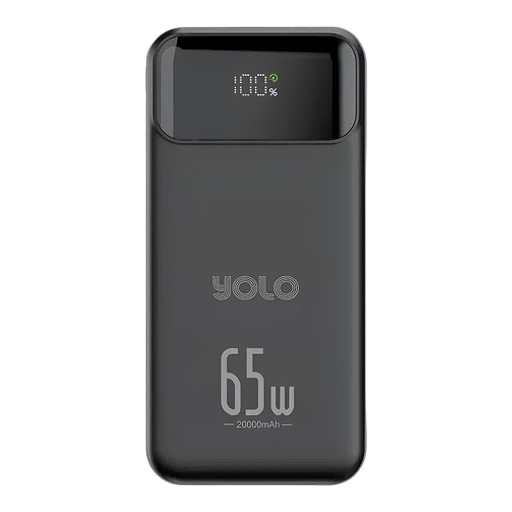 Yolo Turbo Power Bank (20000mAh, 65W), Black, Y-704