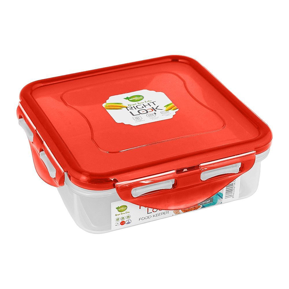 Appollo Right Lock Food Keeper, 400ml, Small, Red