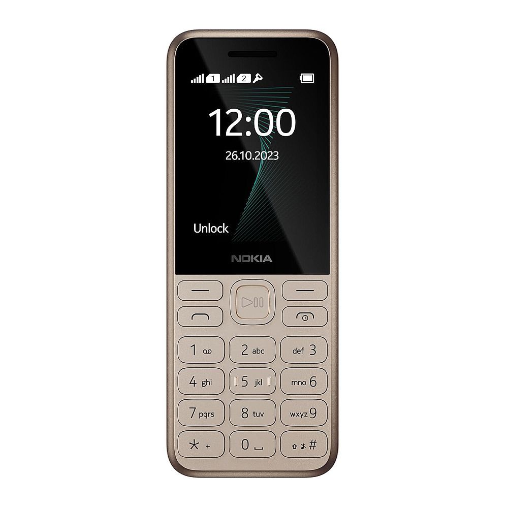 Nokia 130 TA-1576 DS, Dual SIM, Gold, 2.4" Screen, 1450mAh Battery, 4MB RAM, Feature Phone
