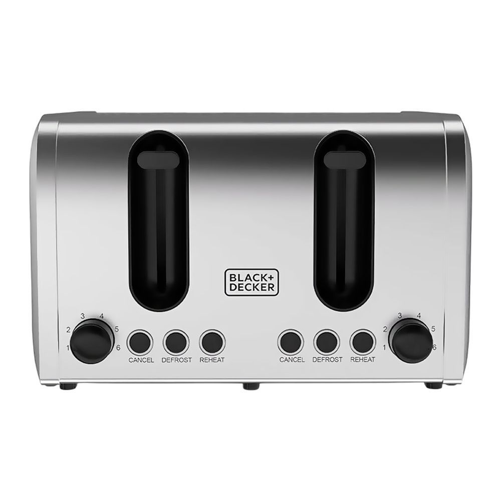 Black & Decker 4 Slice Stainless Steel Toaster, 2100W, ET444-B5