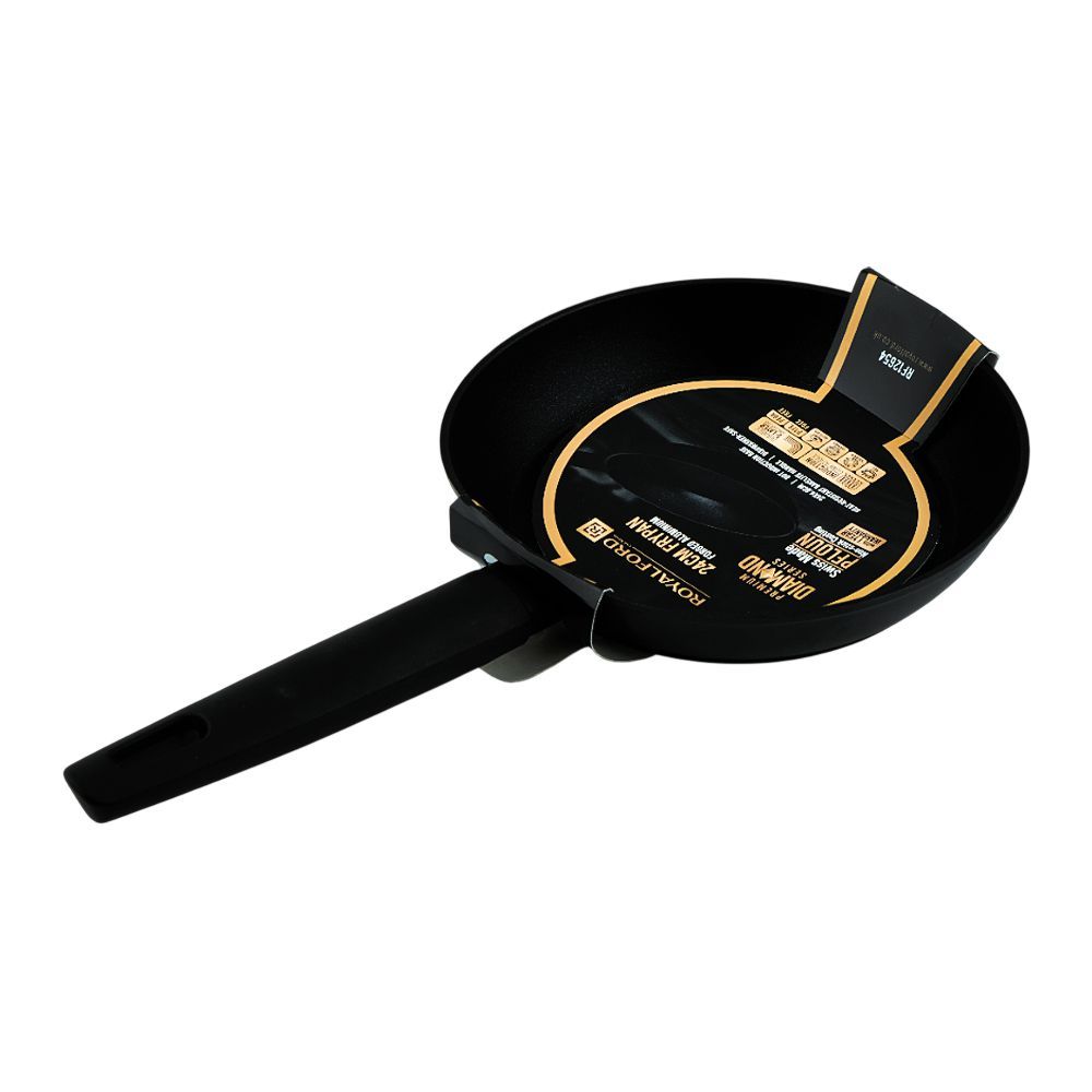 Royalford Diamond Forged Frypan 24cm, Black, RF12654