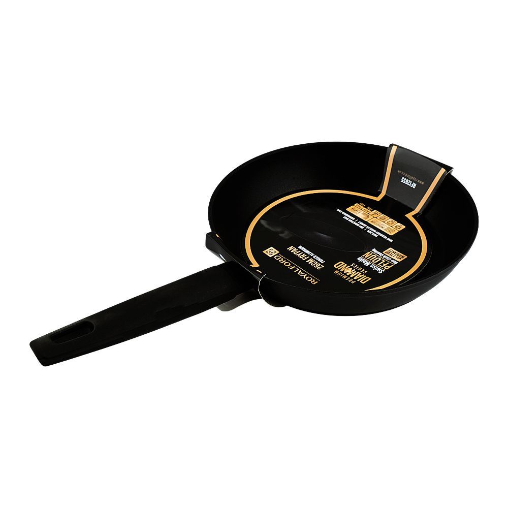 Royalford Diamond Forged Frypan 26cm, Black, RF12655