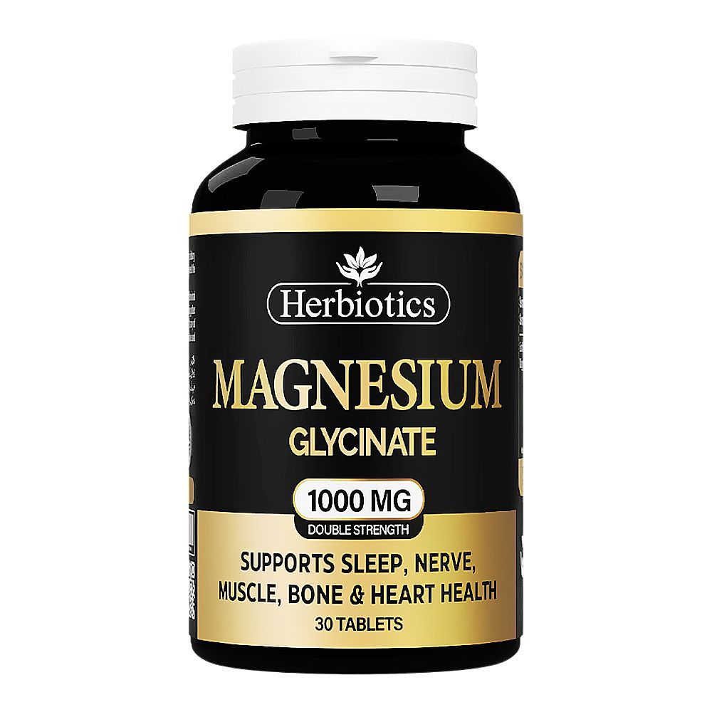 Herbiotics Magnesium Glycinate, 1000mg, 30 Tablets
