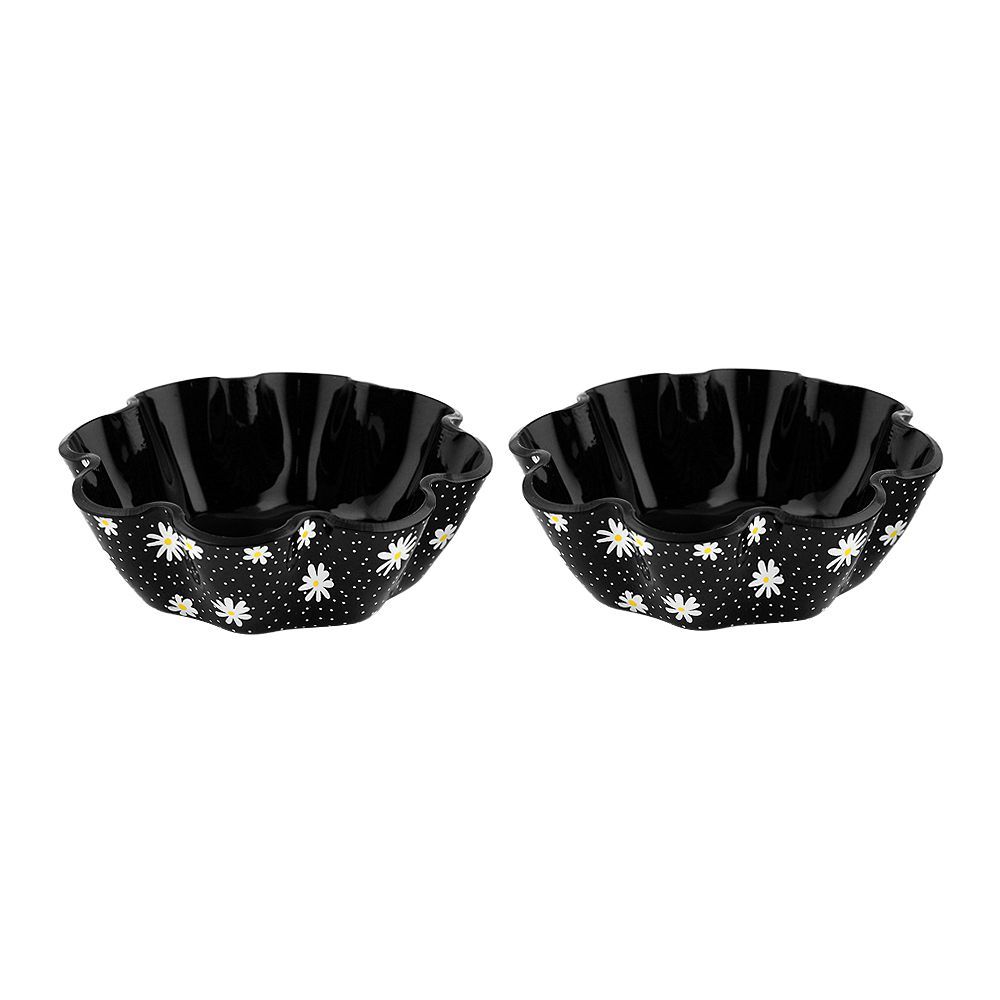Urban Trends Daisy Bowl, Black