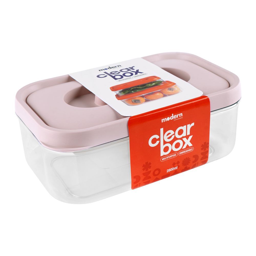 Modern Clear Box, Pink, 2800ml, Cb01
