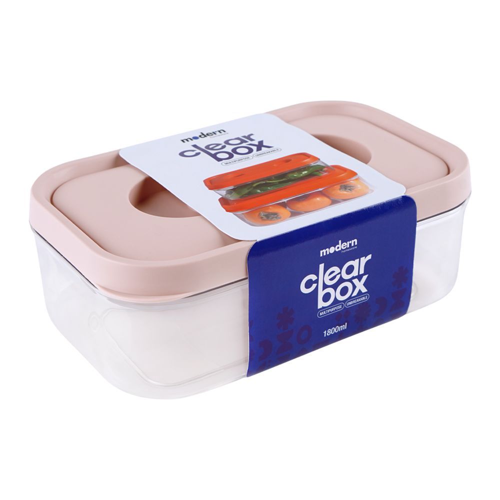 Modern Clear Box, Pink, 1800ml, Cb02