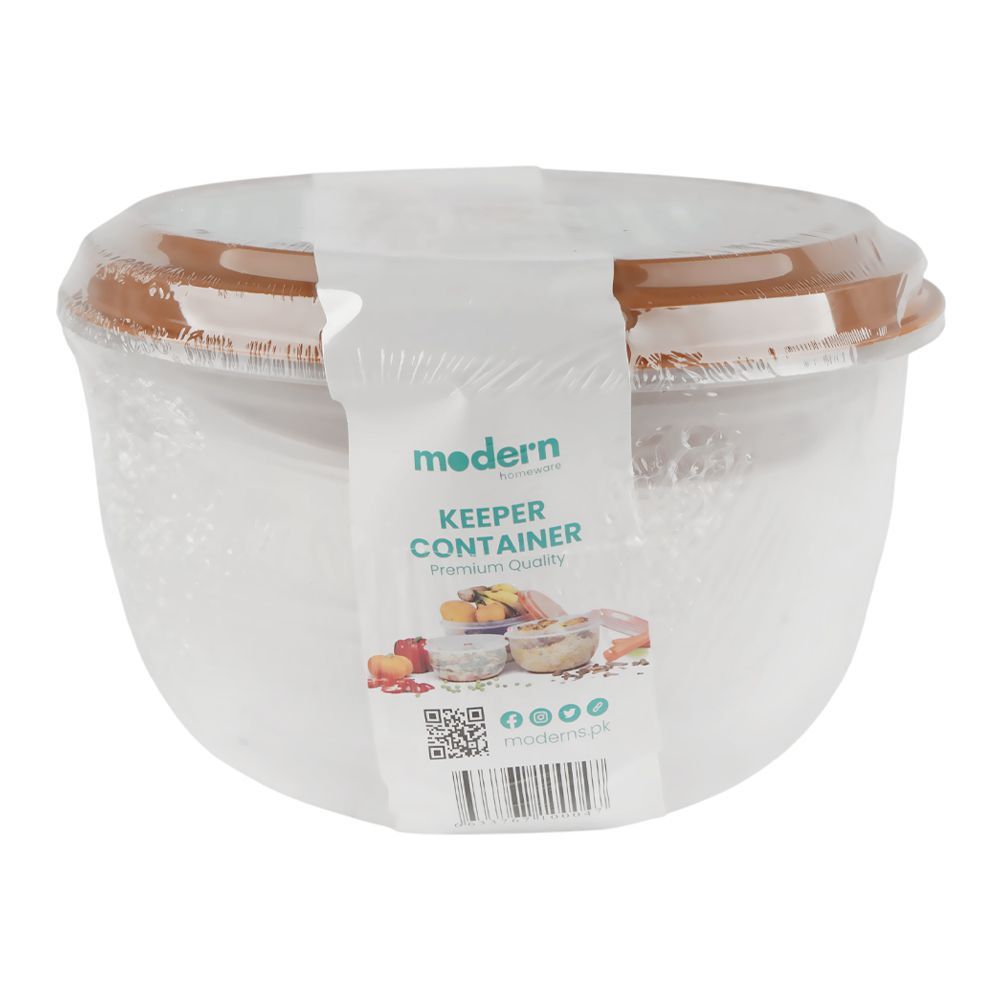 Modern Keeper Container, Brown, Kp01, 3-Pack (Approx 10.24 x 5.91 Inches)