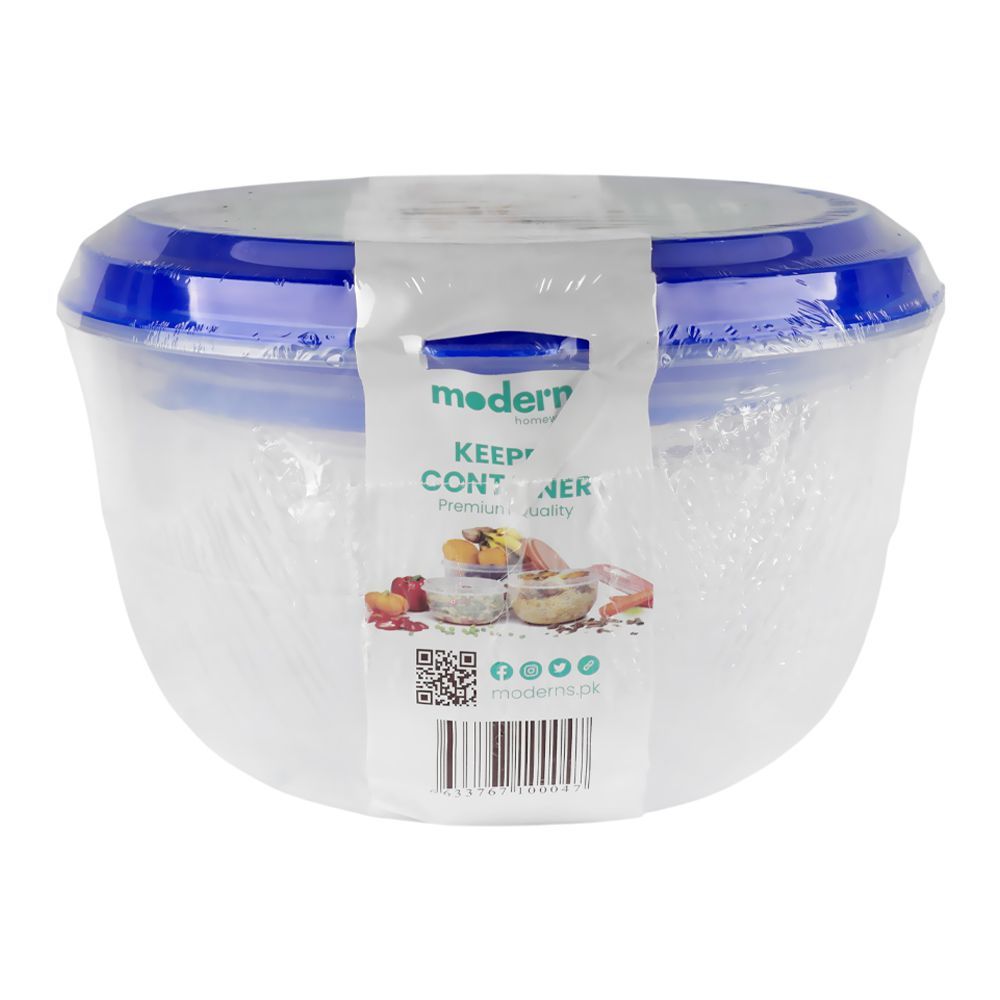 Modern Keeper Container, Blue, Kp01, 3-Pack (Approx 10.24 x 5.91 Inches)