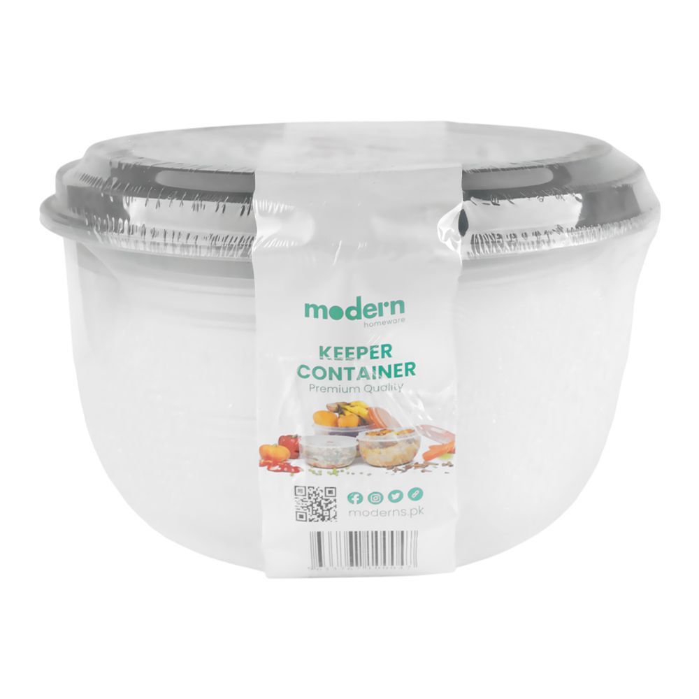 Modern Keeper Container, Gray, Kp01, 3-Pack (Approx 10.24 x 5.91 Inches)