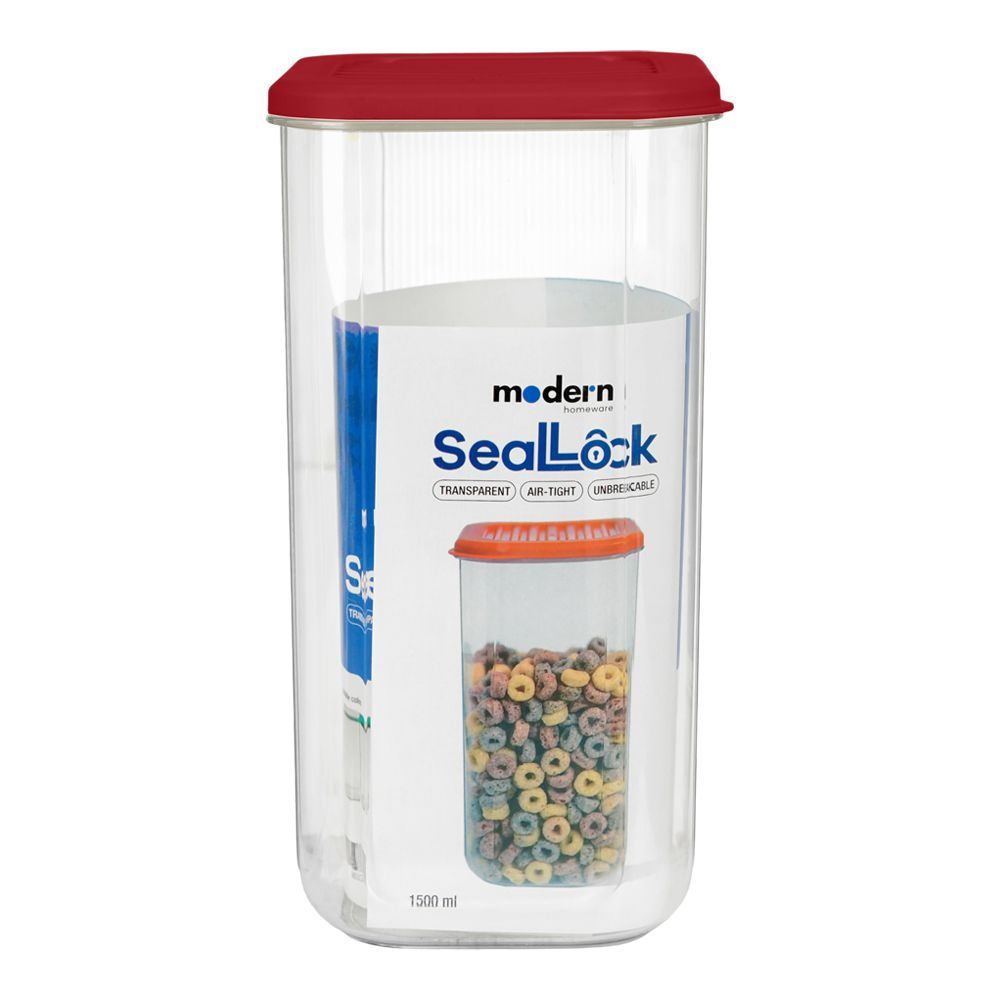 Modern Seal Lock Air-Tight Container, Large, Red, 1500ml, Sl01
