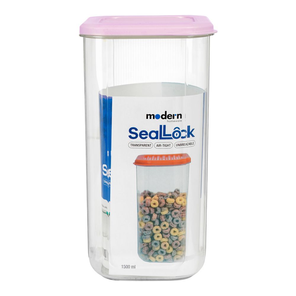 Modern Seal Lock Air-Tight Container, Large, Pink, 1500ml, Sl01