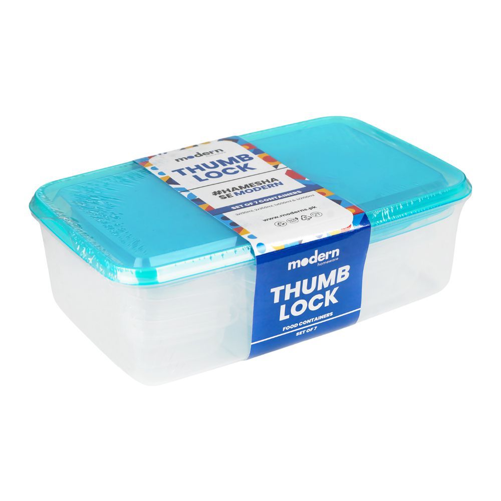 Modern Thumb Lock Food Container, Green, Tlock (Approx 11.02 x 11.81 Inches)