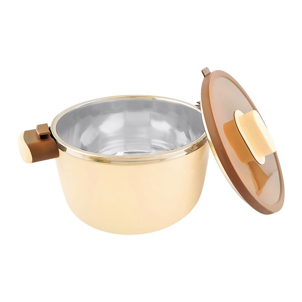Happy Ware Forte Warmer Hot Pot With Twist Lock Lid, 29.5 x 22.2 x 16.5cm, 3.5 Liters, Brown, SU-648