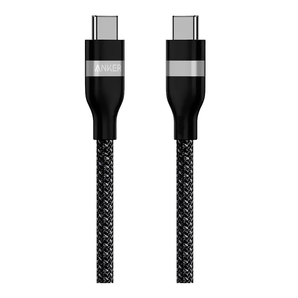 Anker USB-C To USB-C Fast Charging Cable For Apple & Samsung, Uncycled Braided, 240W, Black, A82E2H11