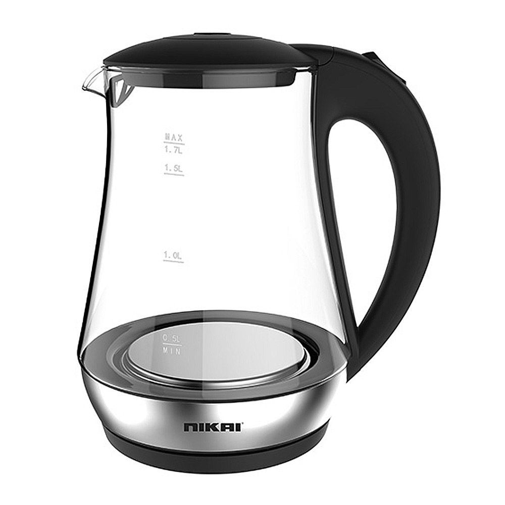 Nikai Glass Kettle, 1850-2200W, 1.7 Liter, NK-323G