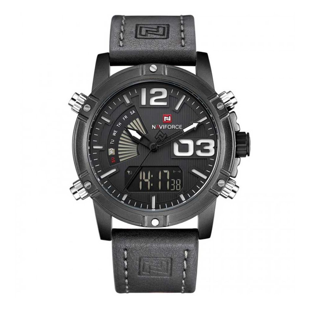 Naviforce Women Analog Watch With Black Dial & Black Straps, NF9095 B/W/GY
