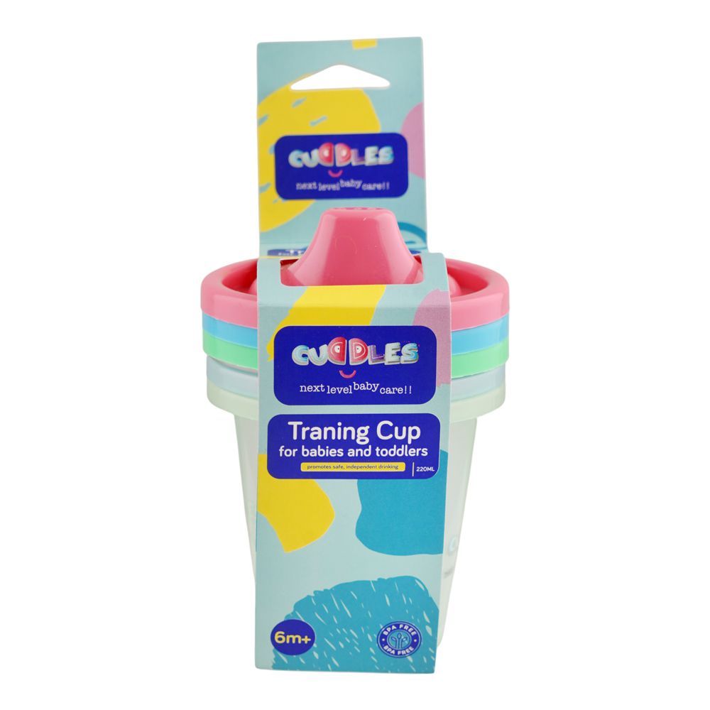 Cuddles Training Cup, BPA Free, 6m+ 220ml, 3-Pack