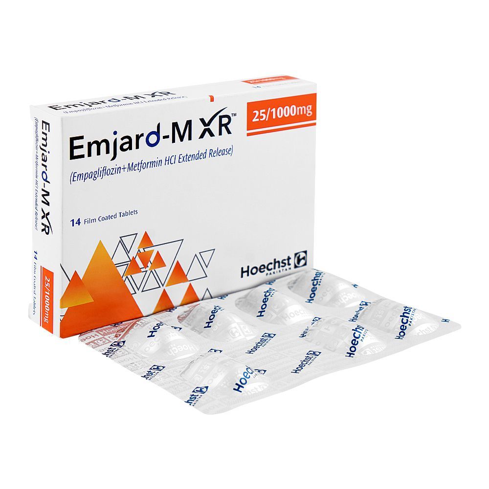 Hoechst Emjard-M Xr Tablet, 25/1000mg, 14-Pack