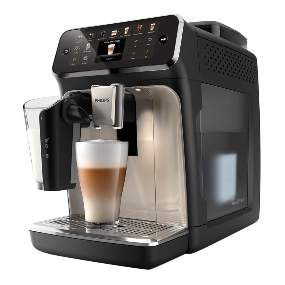 Philips 5500 Series Fully Automatic Espresso Machine With LatteGo, 1500W, 230V, Black EP5547/90