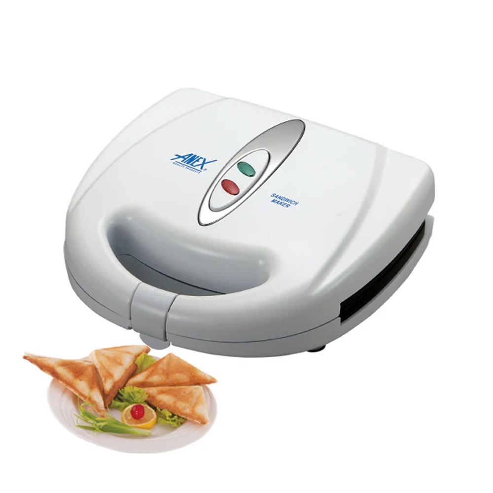 Anex Sandwich Maker, 750W, 220-240V, White, AG-1035