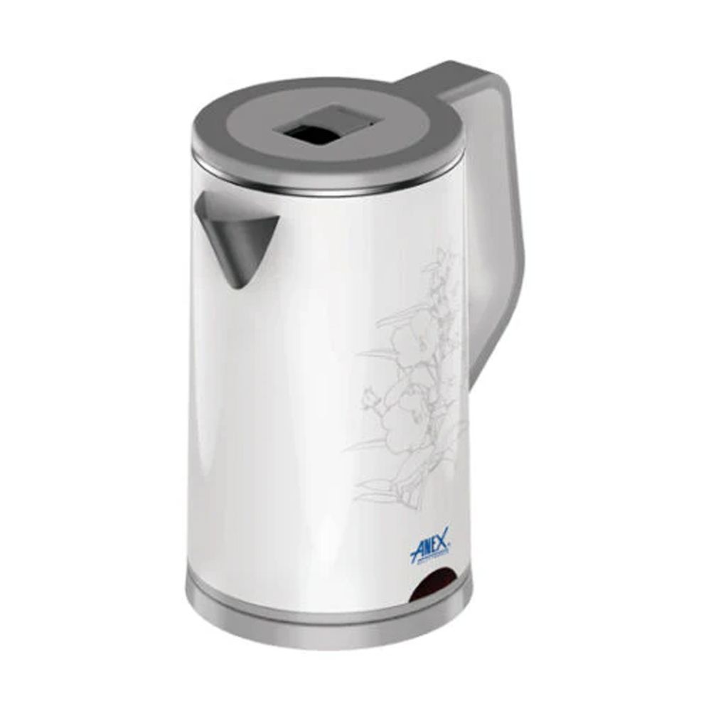 Anex Deluxe Kettle, 1700W, 220-240V, 1.7 Liter, White, AG-4057