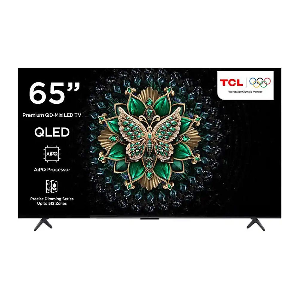 TCL 65 Inches QD-Mini LED Google Smart TV With AiPQ Pro Processor, Matte HVA Panel, 3840 x 2160 Pixels, 144Hz Refresh Rate, 65C6K