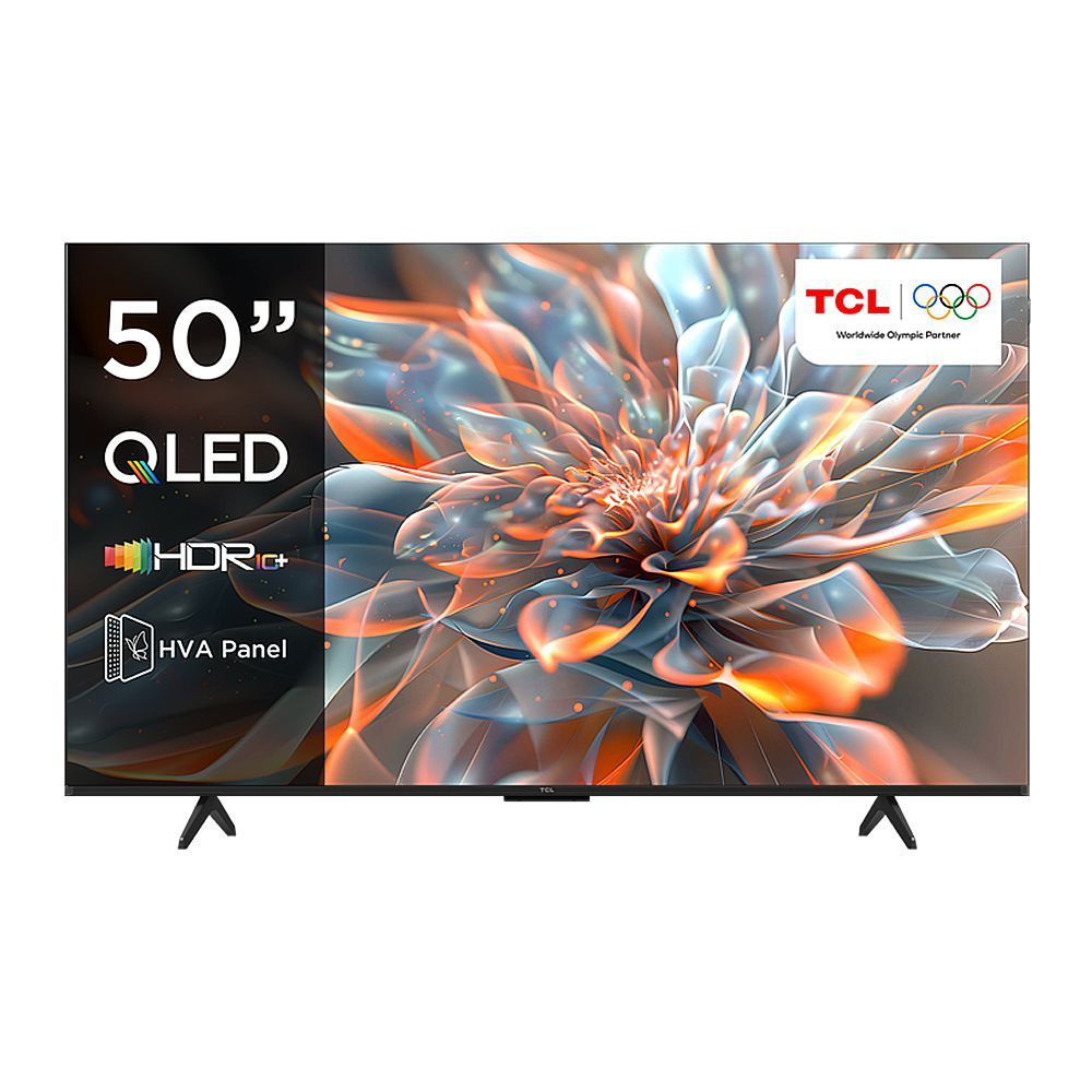 TCL 50 Inches QLED Google Smart TV With AiPQ Processor, HDR10+ HVA Panel, 3840 x 2160 Pixels, 120Hz Refresh Rate, 50P79K