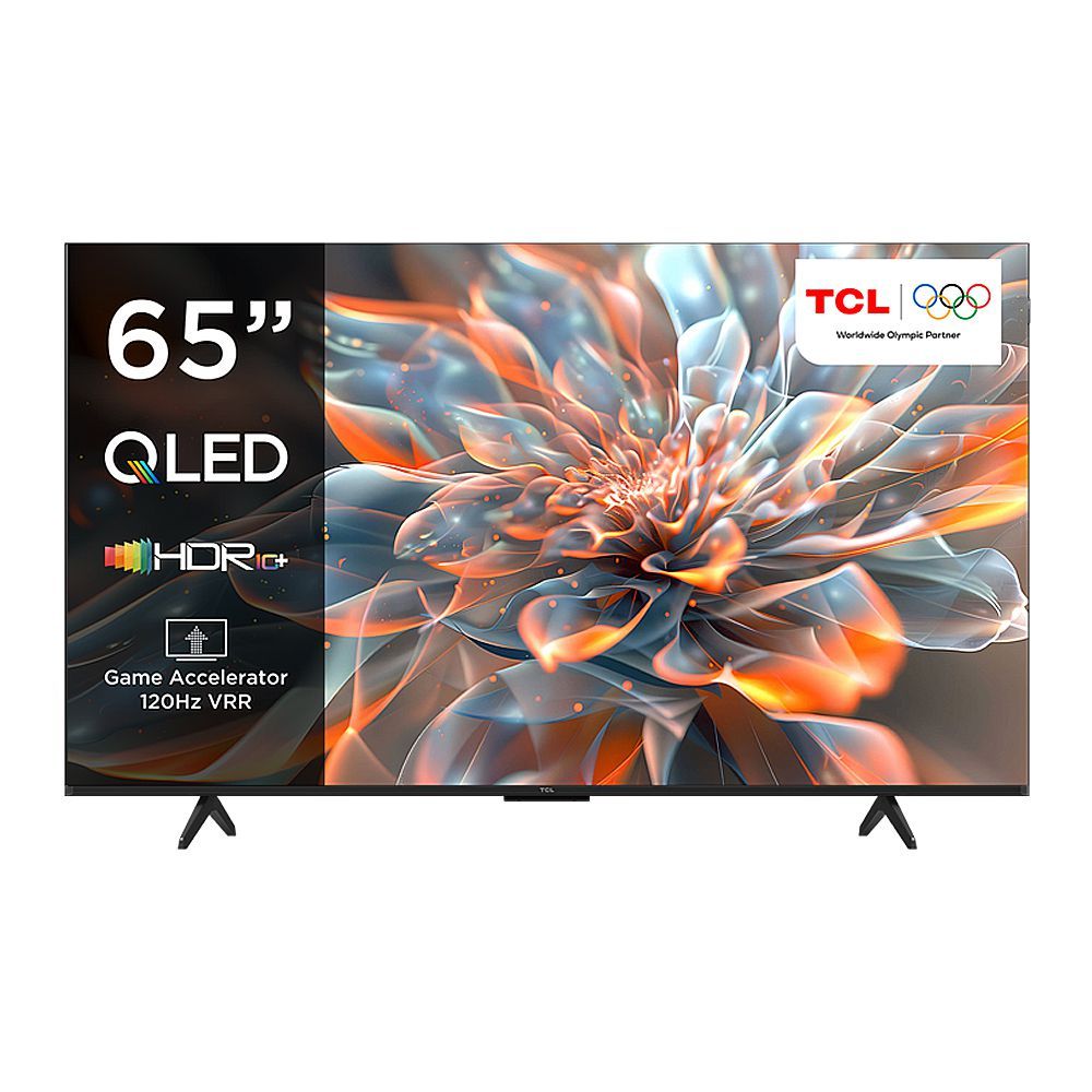 TCL 65 Inches QLED Google Smart TV With AiPQ Processor, HDR10+ HVA Panel, 3840 x 2160 Pixels, 120Hz Refresh Rate, 65P79K