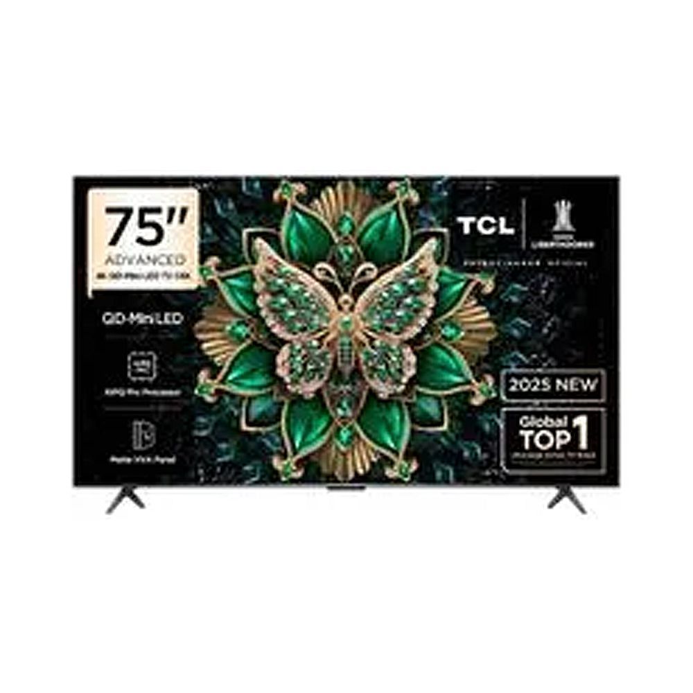 TCL 75 Inches QLED Google Smart TV With AiPQ Processor, HDR10+ HVA Panel, 3840 x 2160 Pixels, 60Hz Refresh Rate, 75T6C
