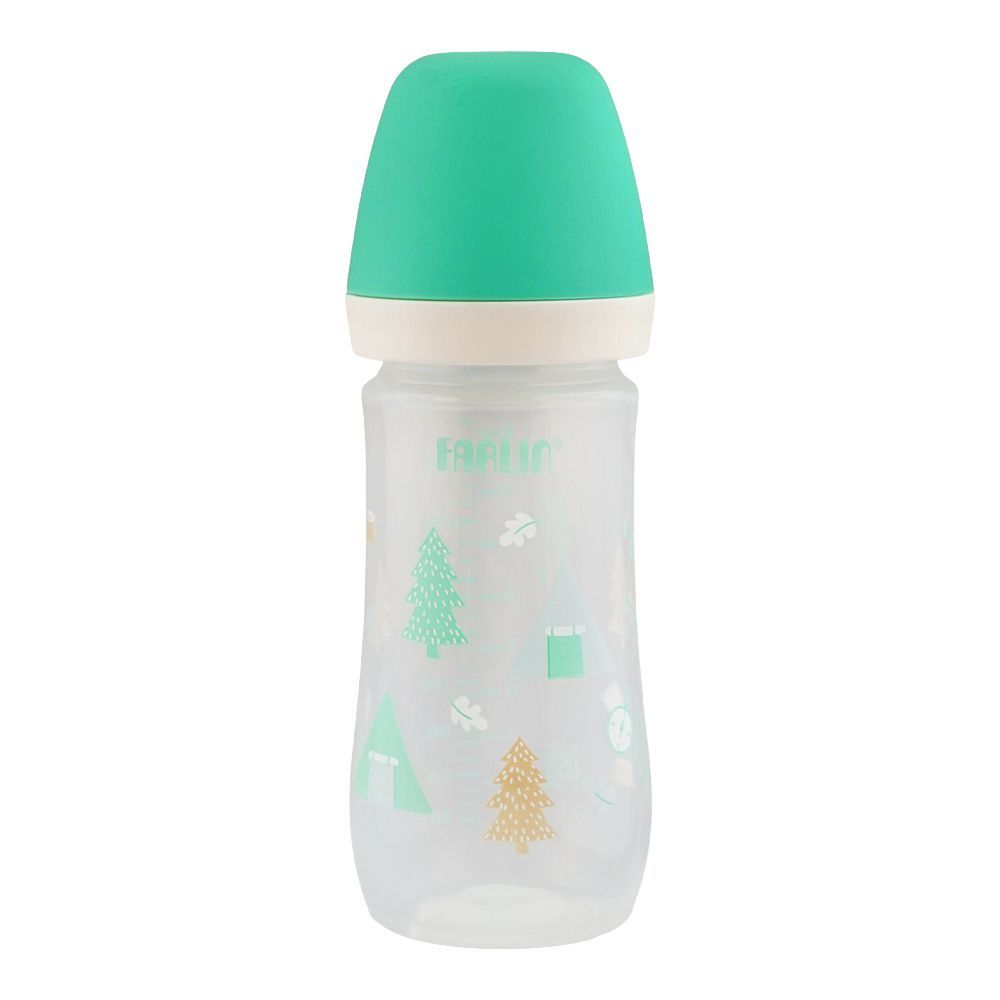 Farlin Grow With Colors PP Wide Neck Feeding Bottle, For 3 Months+ BPA Free, 270ml, Green, AB-42022-G