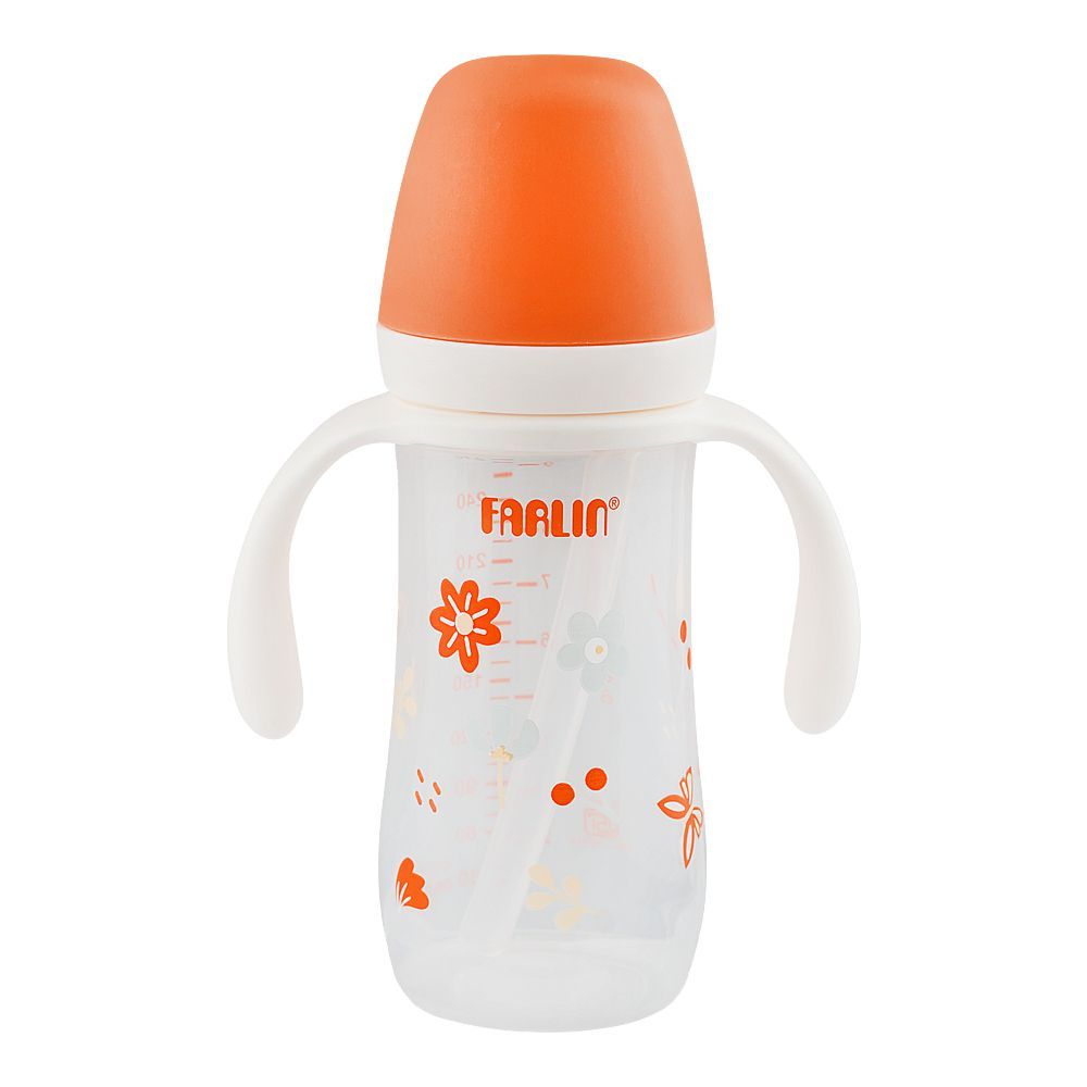 Farlin Grow With Colors PP Wide Neck Drinking Cup, For 6 Months+ BPA Free, 270ml, Orange, AB-14201-E