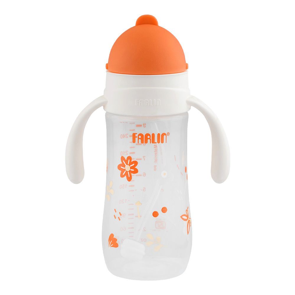 Farlin Grow With Colors PP Wide Neck Drinking Cup, For 6 Months+ BPA Free, 270ml, Orange, AB-14202-E