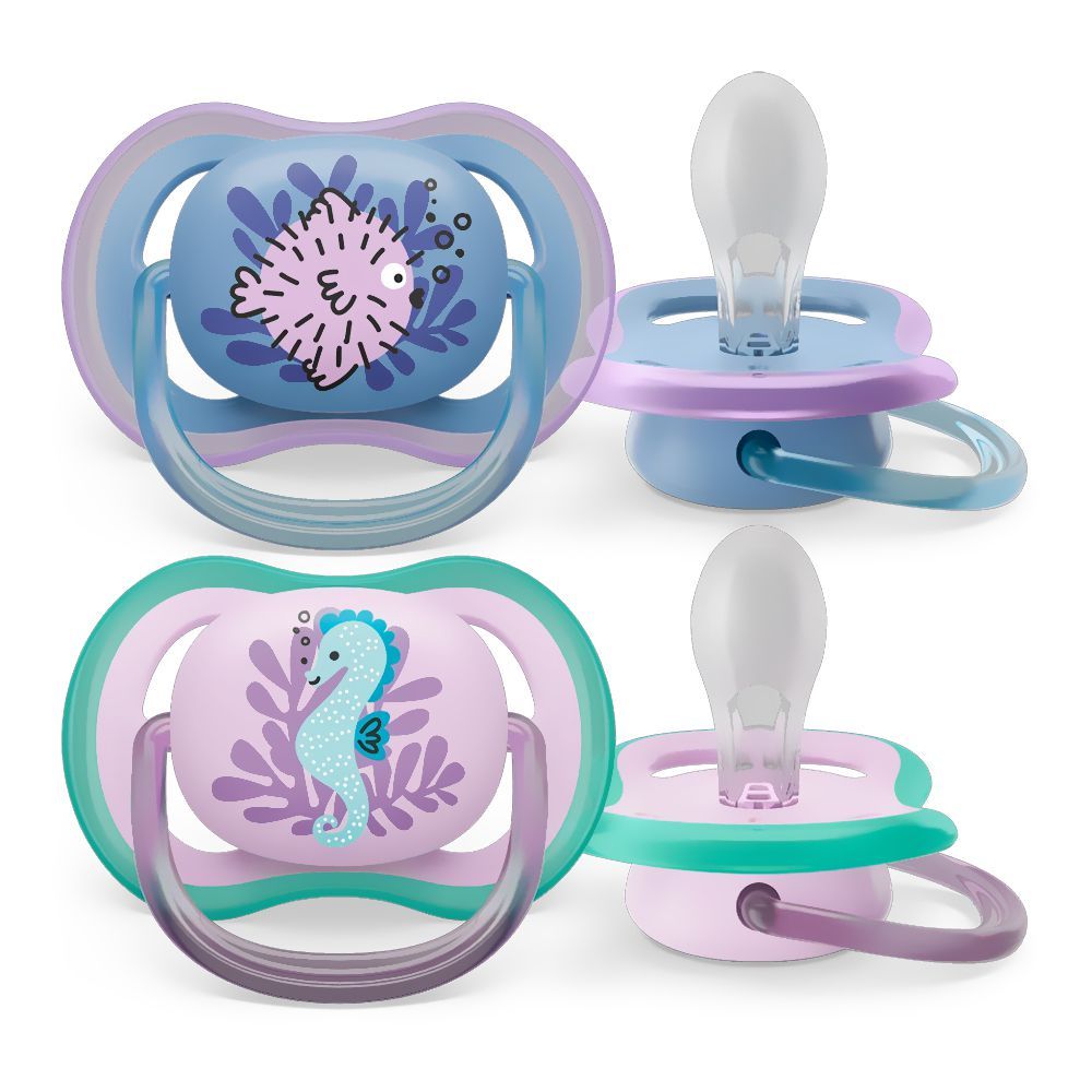 Avent Ultra Air Soothers, For 6 To 18 Months, BPA Free, SCF085/61, 2-Pack
