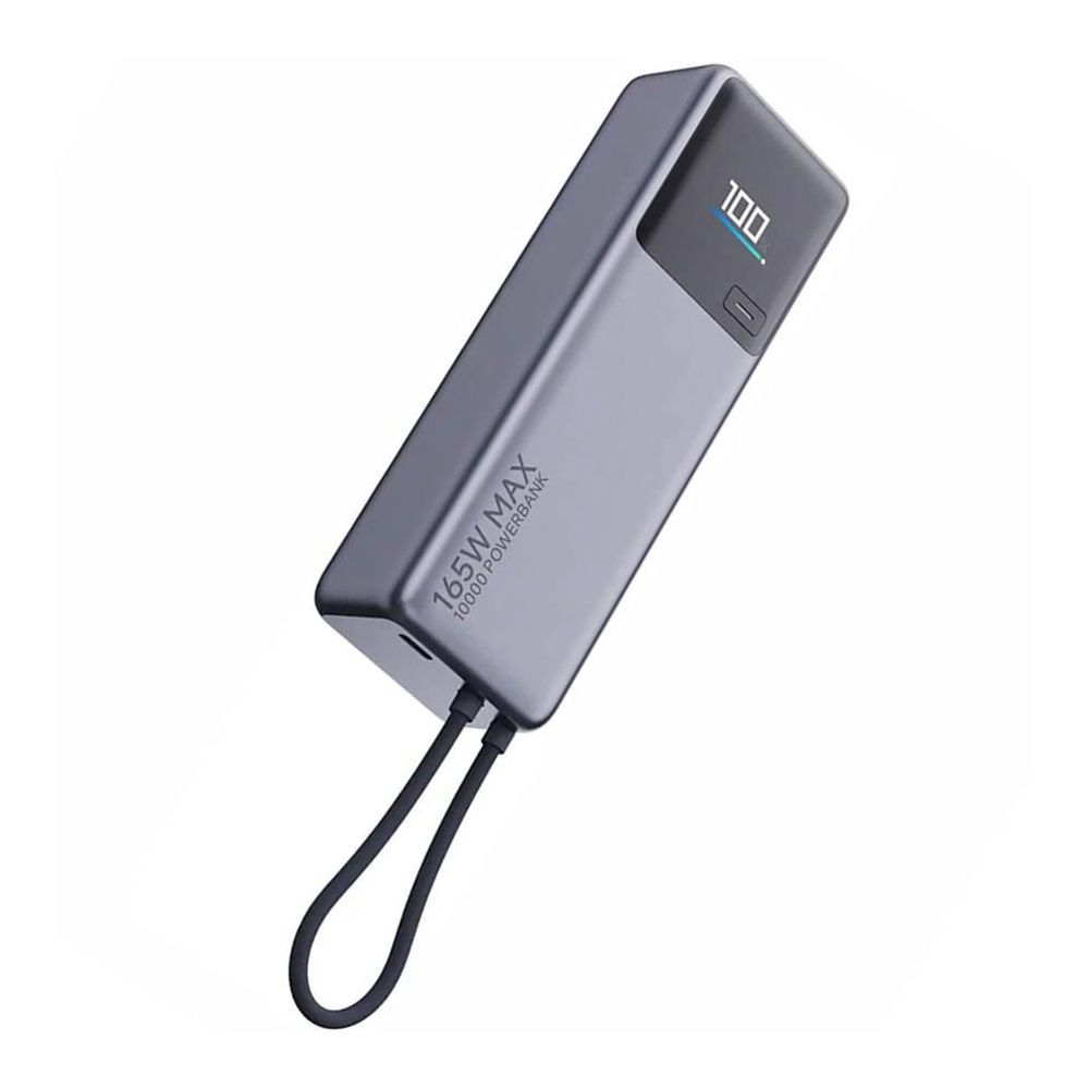 Xiaomi MI Fast Charging Power Bank With Integrated Cables, 165W, 5500mAh (10000mAh Equivalent Battery Power) Gray