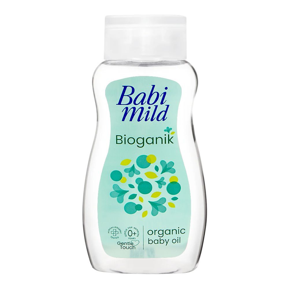 Babi Mild Ultra Mild Bioganik Baby Oil, Hypoallergenic, For Newborn, 200ml