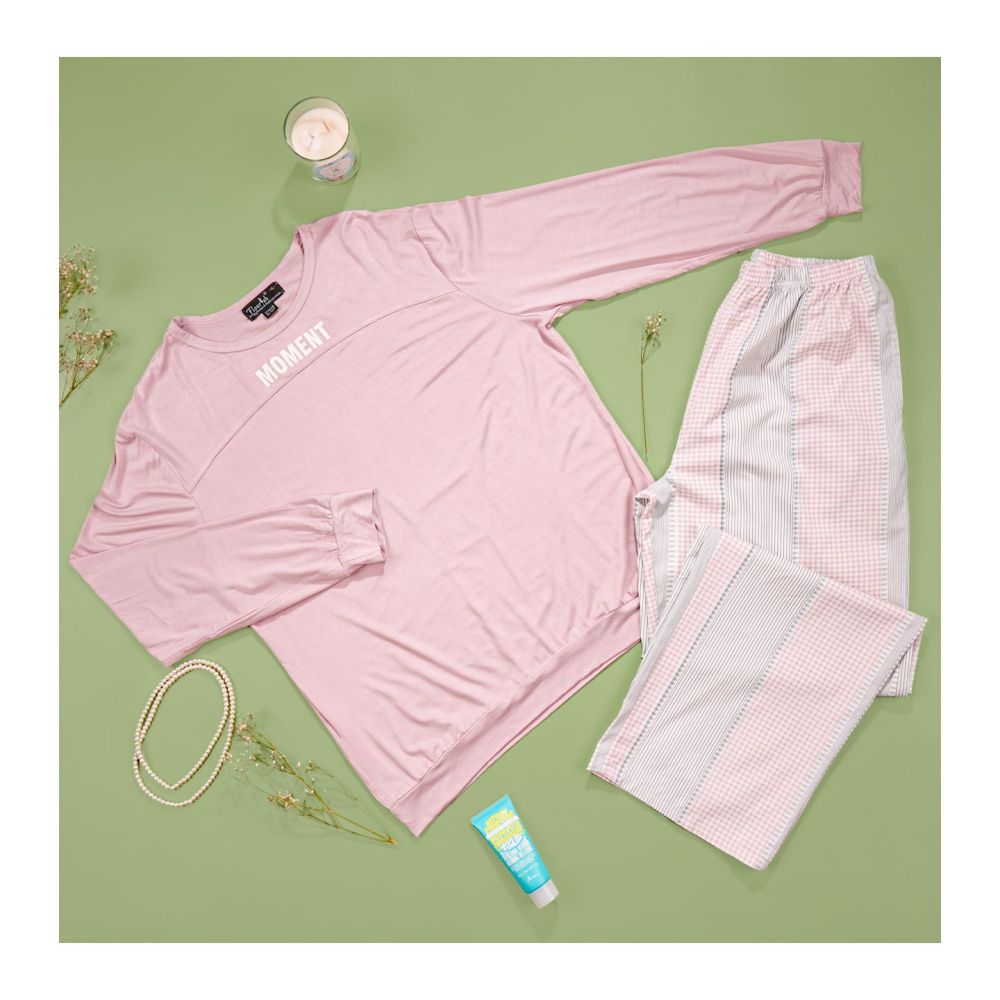 Flourish Women's Pajama Suit, Light Purple, 1217