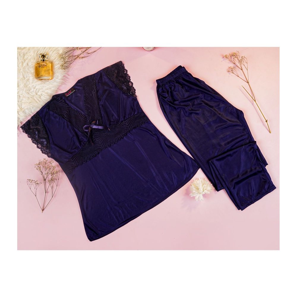 Flourish Women's Nighty, Navy Blue, 1509