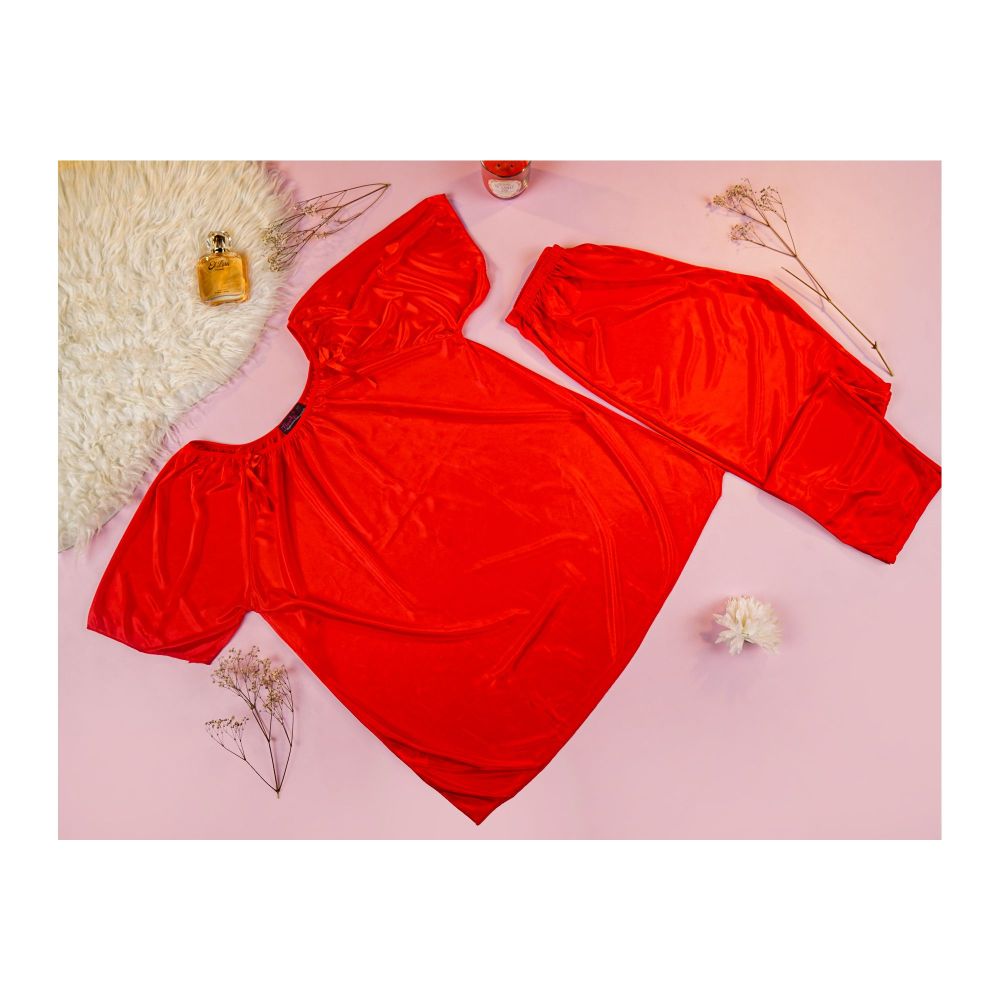 Flourish Women's Nighty, Red, 1508