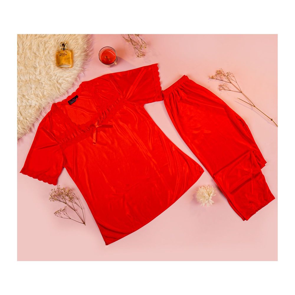 Flourish Women's Nighty, Red, 1501