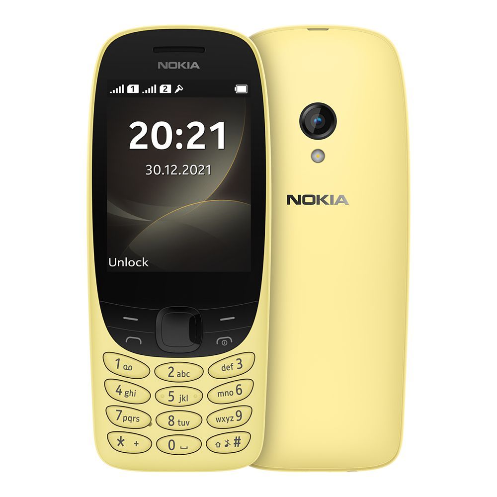 Nokia 6310 TA-1607 DS, 2.8 Inches Screen, Dual SIM, 1150mAh Battery, Feature Phone, Yellow