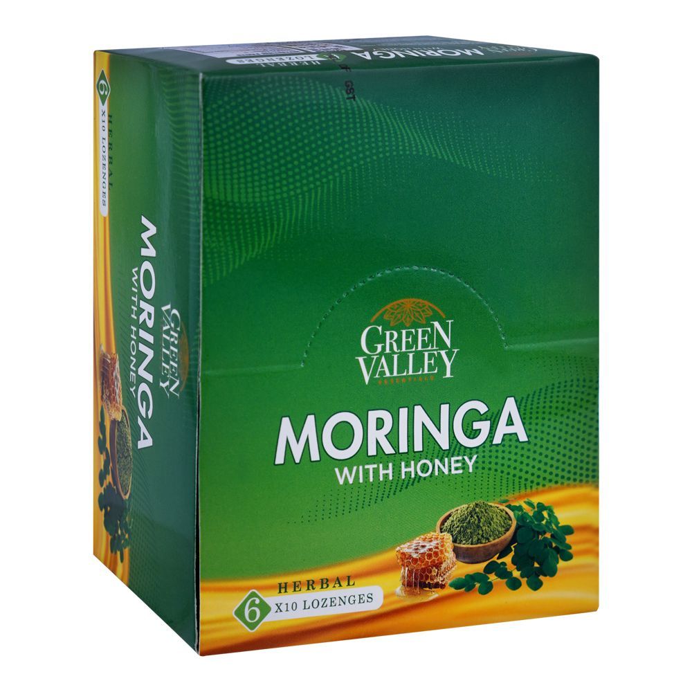 Green Valley Moringa With Honey Lozenges, 6-Pack