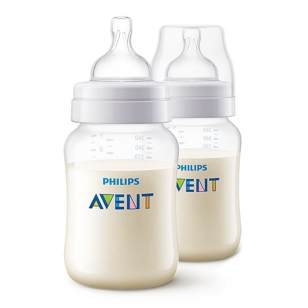 Avent Anti-Colic Feeding Bottle, For 1 Months+ 260ml, BPA Free, SCY103/02, 2-Pack