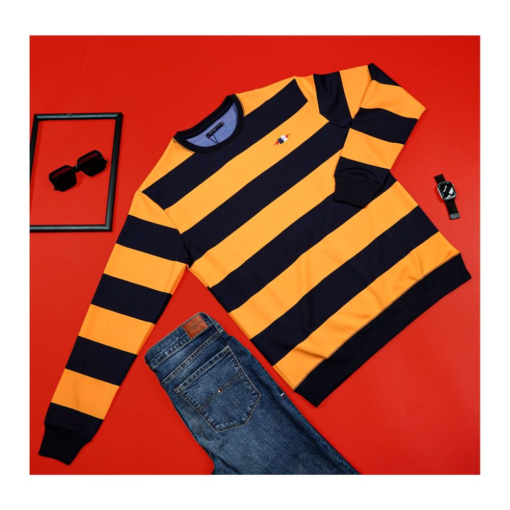 Tommy Hilfiger Men's Sweat Shirts, Yellow Multi