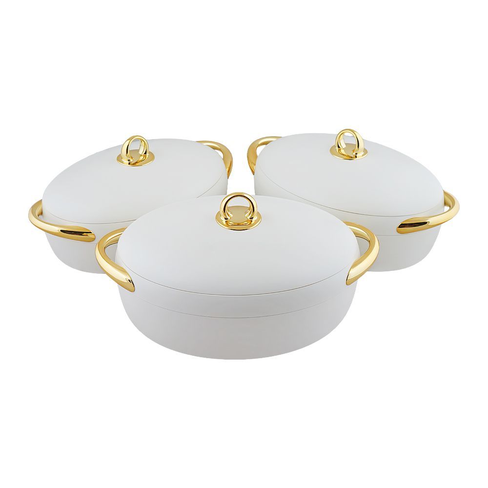 More & More Hotpot Set, White, EC915, 2 + 2.5 + 3 Liters, 3-Pack