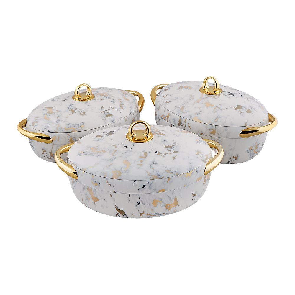 More & More Marble Hotpot Set, White, EC915T, 2 + 2.5 + 3 Liters, 3-Pack